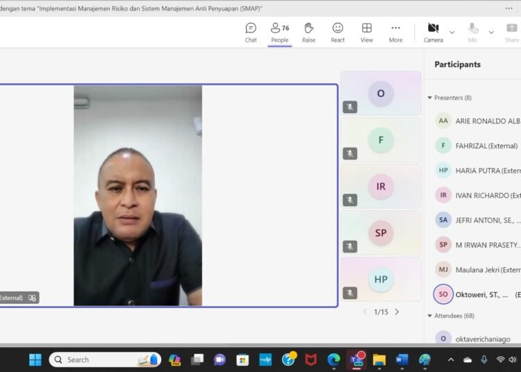 PT Semen Padang menggelar Learn And Share Implementasi Manajemen Risiko & Sistem Manajemen Anti Penyuapan.