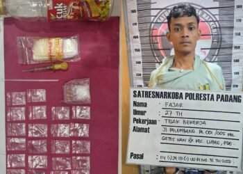 Pengedar Ditangkap di Kampung Bersih Narkoba di Padang, Pelaku Sempat Terjun ke Laut