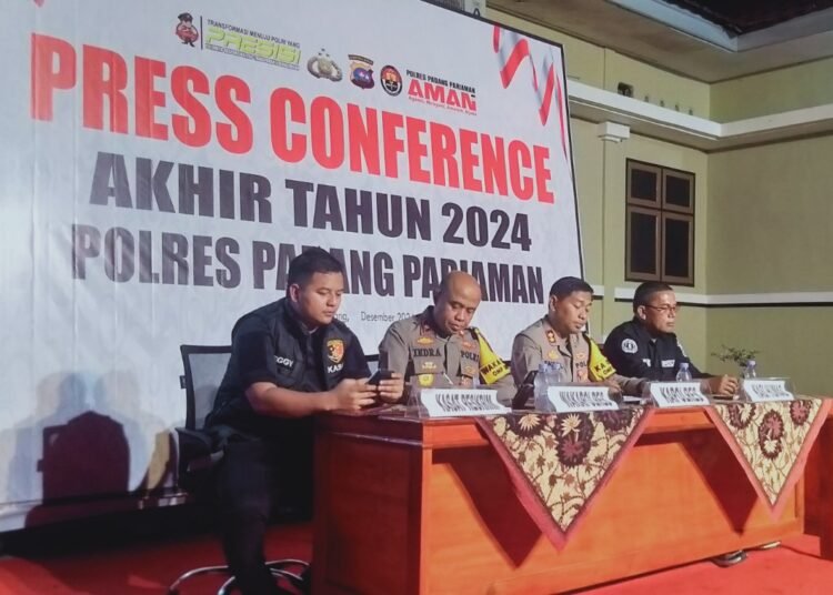 Konferensi Pers Akhir Tahun 2024 Polres Padang Pariaman.
