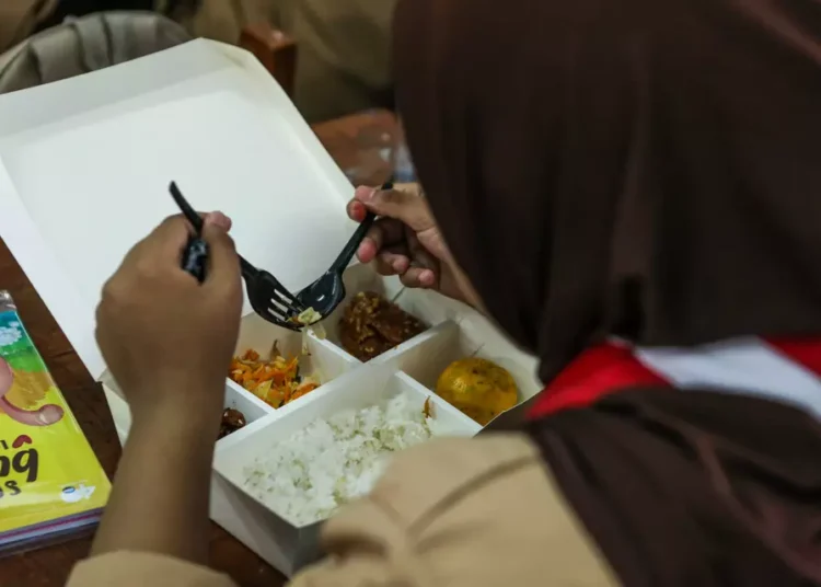 Ilustrasi makan gratis di sekolah (foto: ANTARA FOTO)