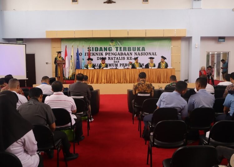 Sidang Senat Terbuka dalam rangka Dies Natalis ke-1 Politeknik Pengadaan Nasional, Rabu (22/1/2025).