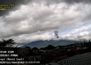 Gunung Marapi Kembali Erupsi Hari Ini Minggu, 26 Januari 2025