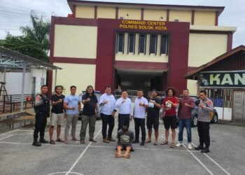 Pelaku Pencurian Palang Pintu Perlintasan Rel Kereta Api di Kota Solok Ditangkap