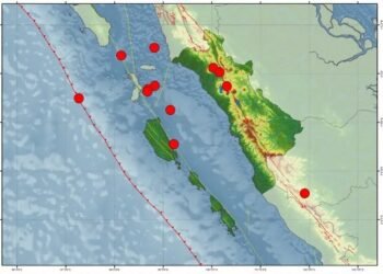 12 Gempa Guncang Sumbar pada Periode 1-7 Februari 2025, Aktivitas Pergerakan Lempeng dan Sesar Sumatera