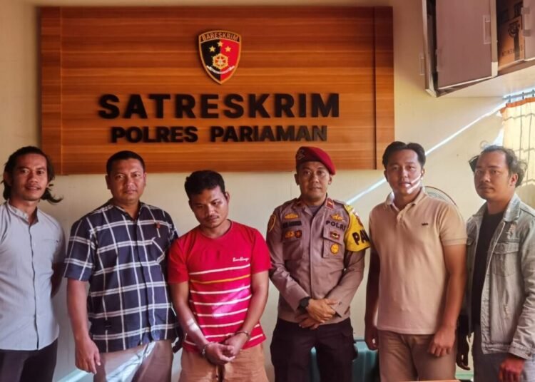 Satu tersangka diamankan di Polres Pariaman. Ist