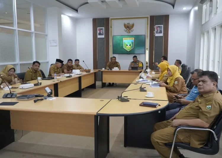 Pemko Padang Panjang dan Polres Padang Panjang gelar rapat teknis program Makanan Bergizi Gratis pada Senin (24/2). (foto: Diskominfo Padang Panjang)