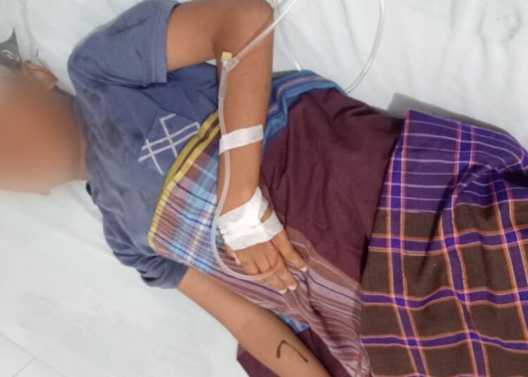 Bocah berinisial GMR (10) tertembak senapan angin di teras rumah dinas dokter Puskesmas Kampung Dalam, Kecamatan V Koto Kampung Dalam, Padang Pariaman, Kamis (13/2) pukul 14.30 WIB. Foto: IST