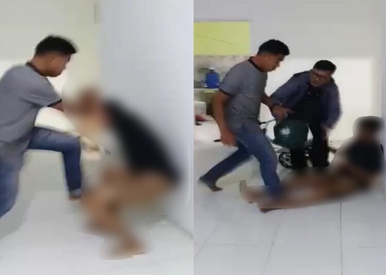 Tangkap layar video diduga aksi penganiayaan di Kota Pariaman.