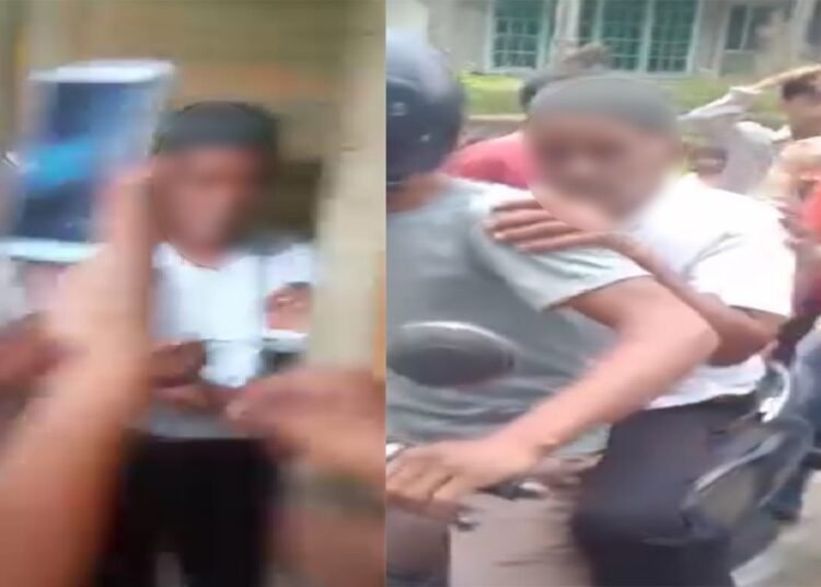 Tangkap layar video penangkapan lansia di Padang Pariaman diduga telah sodomi bocah 5 tahun.