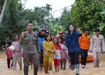 Bupati Dharmasraya Tinjau Banjir di Abai Siat
