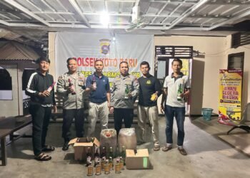 Razia Kafe, Polsek Koto Baru Dharmasraya Sita Minuman Keras