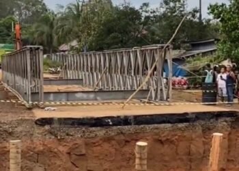 Video: Situasi Pembangunan Jembatan Darurat di Jalan Lintas Sumatera di Bungo