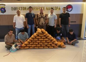 Tiga Mahasiswa di Sumbar Ditangkap Bawa 47 Kg Ganja