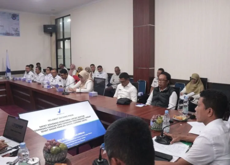 Pelaksanaan rapat advokasi komitmen lintas sektor keamanan pangan dan gerakan masyarakat hidup sehat sadar pangan aman (Germas Sapa), Rabu (30/4)