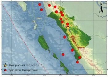 17 Gempa Terjadi di Sumbar dalam Sepekan, Satu Gempa Dirasakan di 10 Daerah