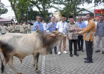 Perumda Air Minum Padang Salurkan 88 Hewan Kurban untuk Masjid dan Musala