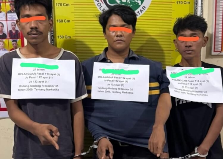 Tiga pengedar diamankan Polres Tanah Datar.
