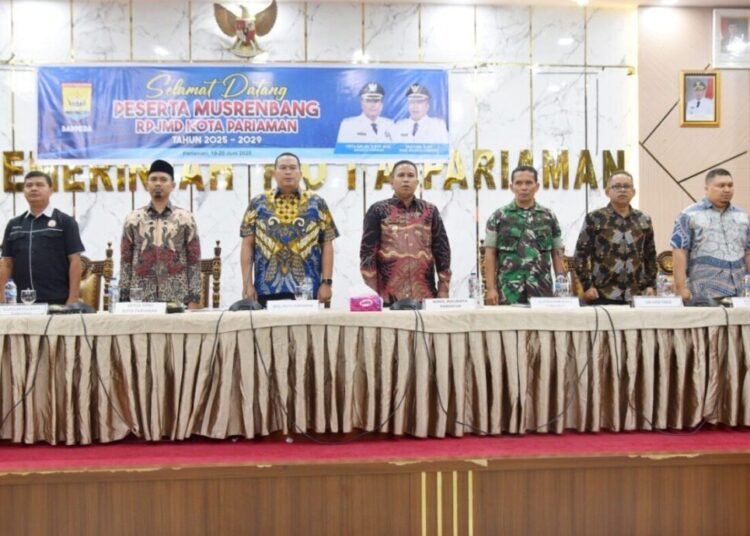 Pemerintah Kota Pariaman menggelar Musyawarah Perencanaan Pembangunan (Musrenbang) untuk penyusunan Rencana Pembangunan Jangka Menengah Daerah (RPJMD) Kota Pariaman tahun 2025–2029, Kamis (19/6/2025).