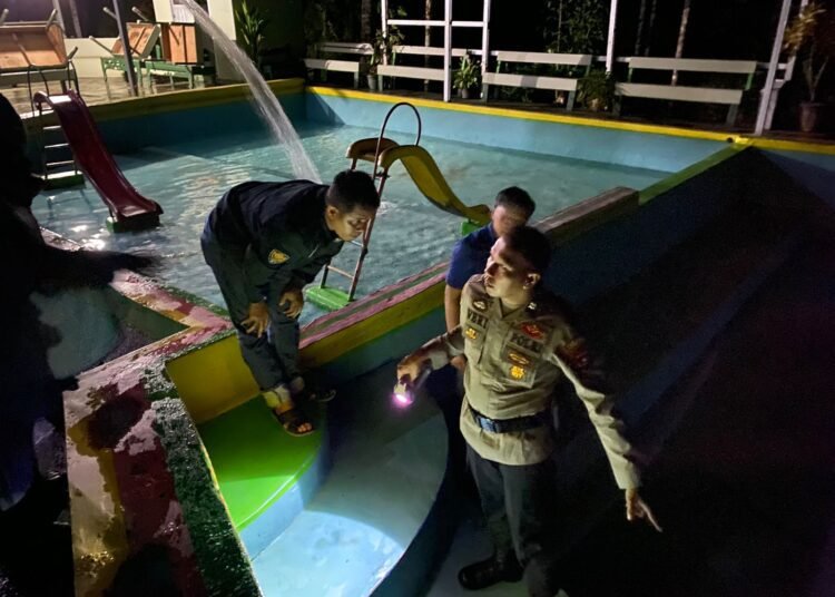 Lokasi bocah 10 tahun meninggal tenggelam di Water Park Aie Malanca di Kabupaten Padang Pariaman. (foto: Dok. Polres Padang Pariaman).