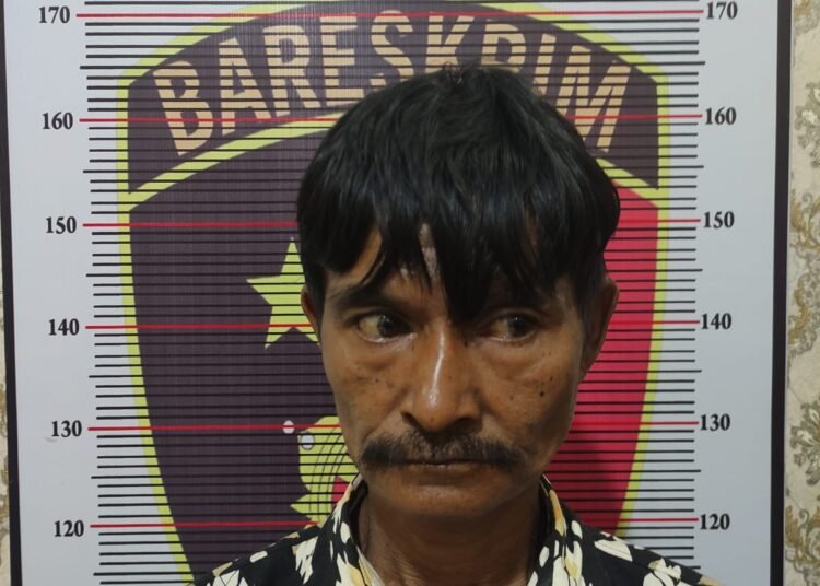 Tampang pelaku persetubuhan anak tiri di Lima Puluh Kota