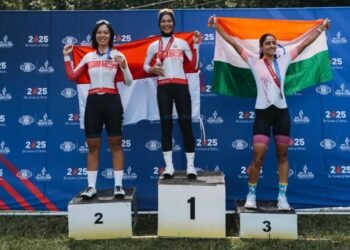 Bangga, Polwan Asal Sumbar Raih Dua Emas Balap Sepeda Internasional di Amerika