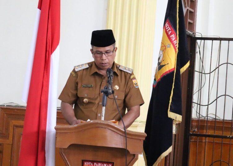Wakil Wali Kota Pariaman, Mulyadi, menyampaikan tanggapan resmi Pemerintah Kota terhadap pandangan akhir fraksi-fraksi DPRD terkait Laporan Keuangan Pemerintah Daerah (LKPD) Tahun Anggaran 2024 dalam rapat paripurna DPRD Kota Pariaman yang digelar di ruang sidang utama, Selasa (8/7/2025).