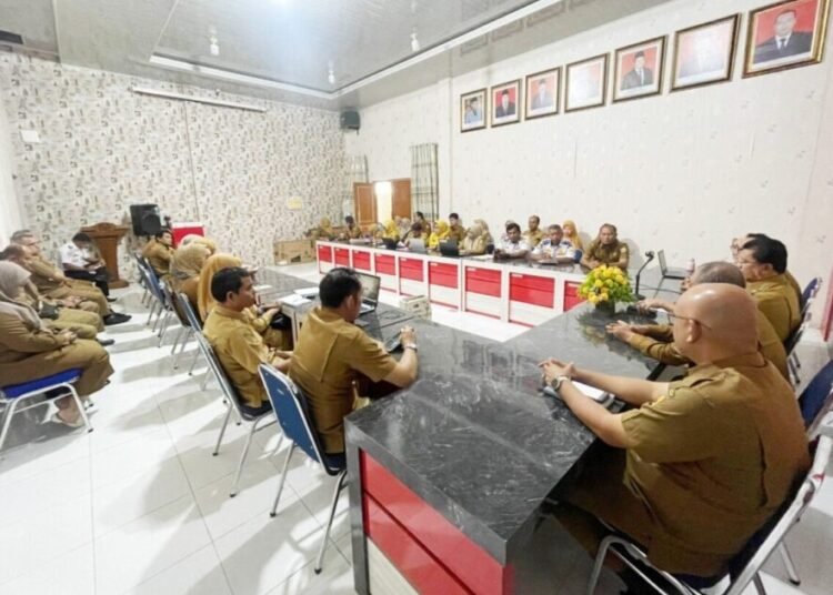 Coaching Clinic Penyusunan Register Risiko di Ruang Rapat Inspektorat Kota Pariaman, Desa Kampung Baru, Kecamatan Pariaman Tengah, Senin (28/7/2025).