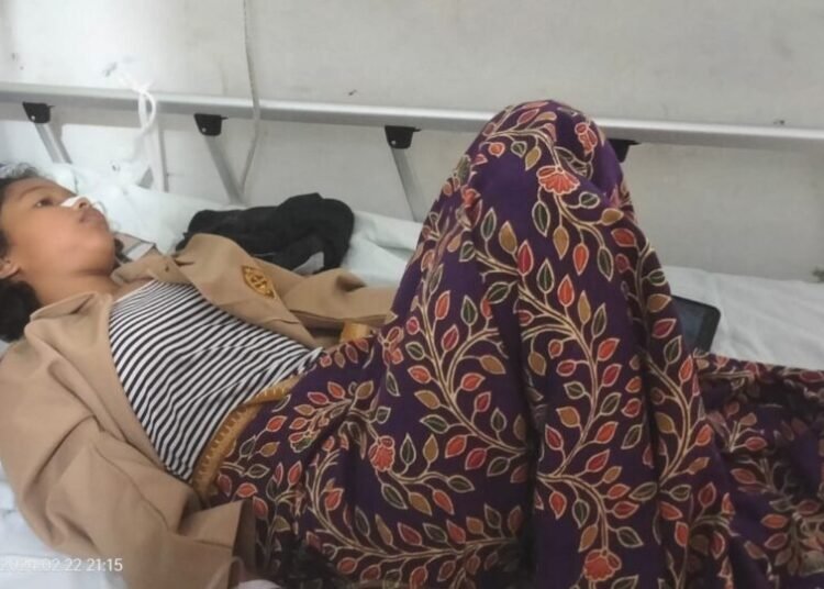 Bela Cintia (13), korban peluru nyasar di di Kampuang Dadok, Korong Balekok, Nagari Kuranji Hulu, Kecamatan Sungai Geringging, Padang Pariaman. Foto: IST