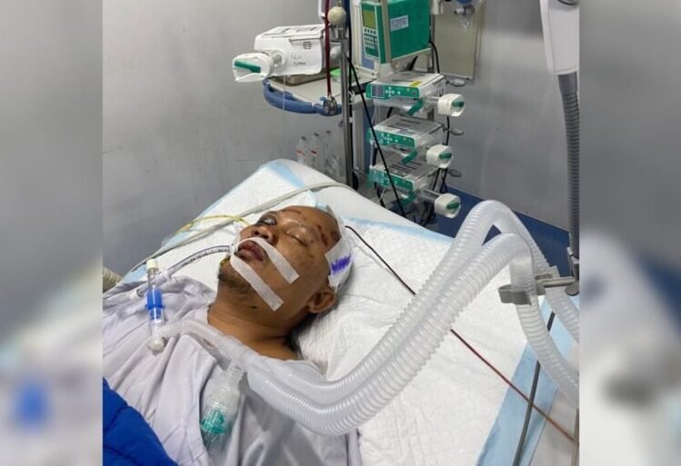 Media Oriza Suski, terduga penyalah guna sabu-sabu di Kinali, Pasaman Barat, dirawat di RSUP M. Djamil Padang setelah mengalami gegar otak. Foto: Dokumentasi Ona Sasrina Putri