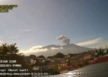 Gunung Marapi Erupsi Lagi, Kolom Abu Capai 1.000 Meter