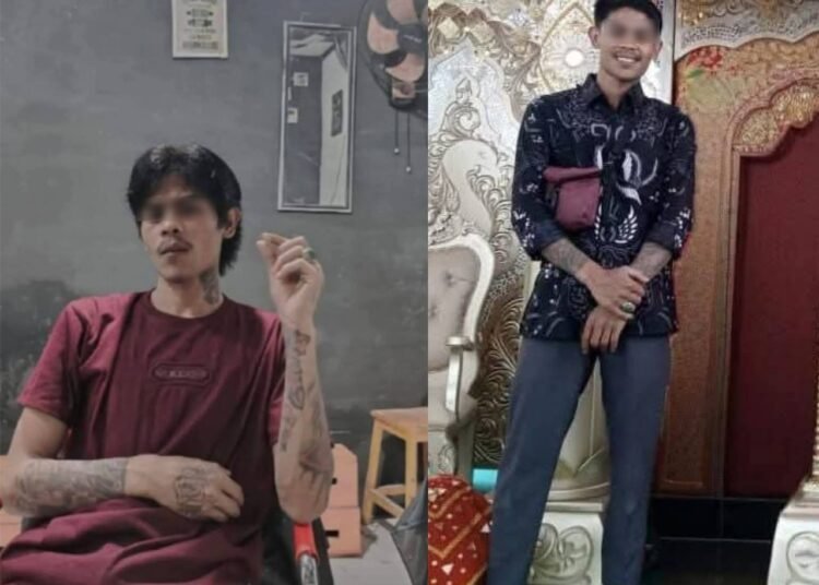 Dua foto bernarasi terduga pelaku pembunuhan dan pencabulan di Padang Pariaman ramai dibagikan warganet di media sosial, Sabtu (27/9/2025).