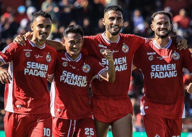 Selebrasi pemain Semen Padang pada gelaran Super League 2025/2026. Foto: Dokumen Semen Padang FC
