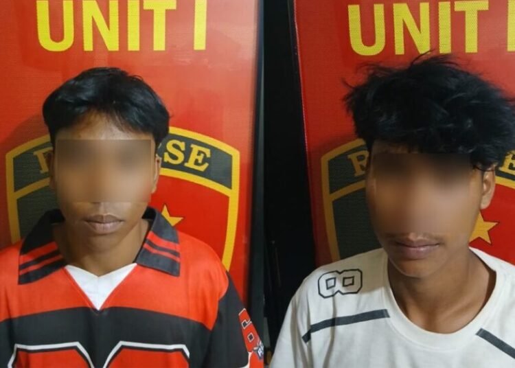 Polisi menangkap dua terduga maling kambing di Tanah Datar pada Minggu (7/9) dini hari. FotoL Polres Tanah Datar