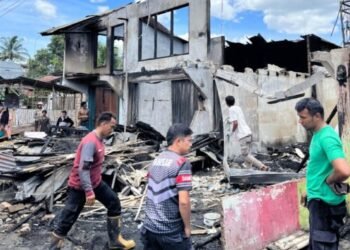 Empat Ruko di Limapuluh Kota Diamuk si Jago Merah