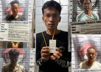 Lima Pengedar Sabu-Sabu Ditangkap Polisi di Padang Dalam Dua Hari