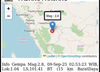 Gempa Guncang Dharmasraya, Ketiga Kalinya Sepanjang 2025