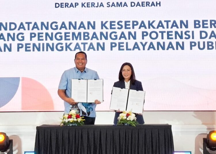 Pemerintah Kota (Pemko) Pariaman menandatangani kesepakatan kerja sama dengan Pemerintah Provinsi (Pemprov) DKI Jakarta dalam acara bertajuk Derap Kerja Sama Daerah, Sinergi untuk Pembangunan Berkelanjutan di Jakarta, Jumat (3/10/2025).