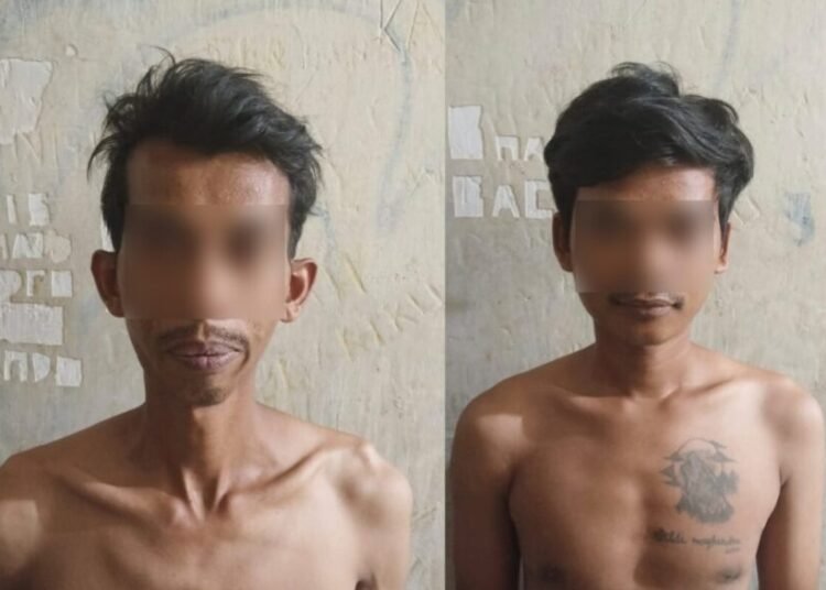 Polisi menahan dua pemuda di Polsek Koto Tangah pada Rabu (22/10) siang. Foto: Polsek Koto Tangah