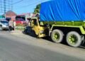 Truk Pecah Ban di Jalan Raya Bukittinggi–Payakumbuh, 1 Orang Luka-Luka