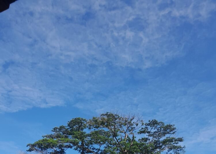 Ilustarasi cuaca cerah berawan.