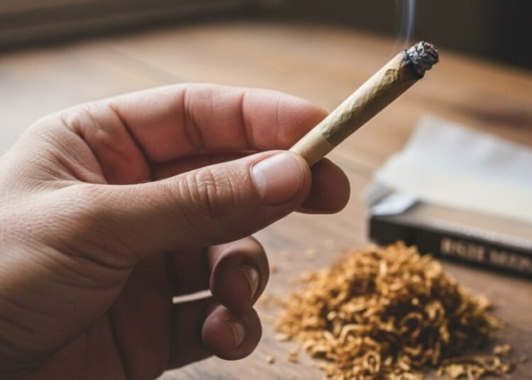 Ilustrasi rokok ganja. Ilustrasi: AI