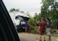 VIDEO: Tiga Truk Kecelakaan Beruntun di Dharmasraya