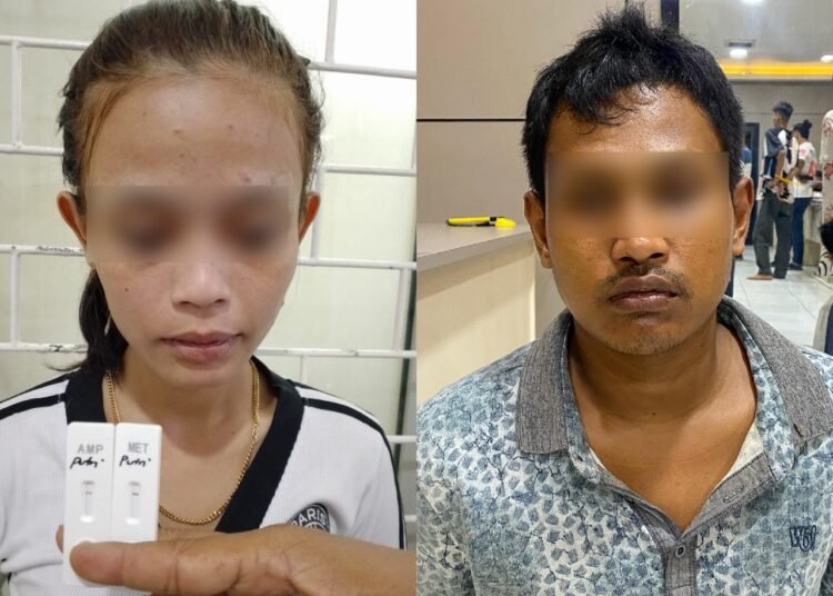Polisi menangkap sepasang kekasih beserta barang bukti sabu-sabu di sebuah rumah di kawasan Tarok, RT 002, RW 008, Kelurahan Kampung Jua Nan XX, Kecamatan Lubuk Begalung, Padang, pada Selasa (4/11/2025). Foto: Polresta Padang