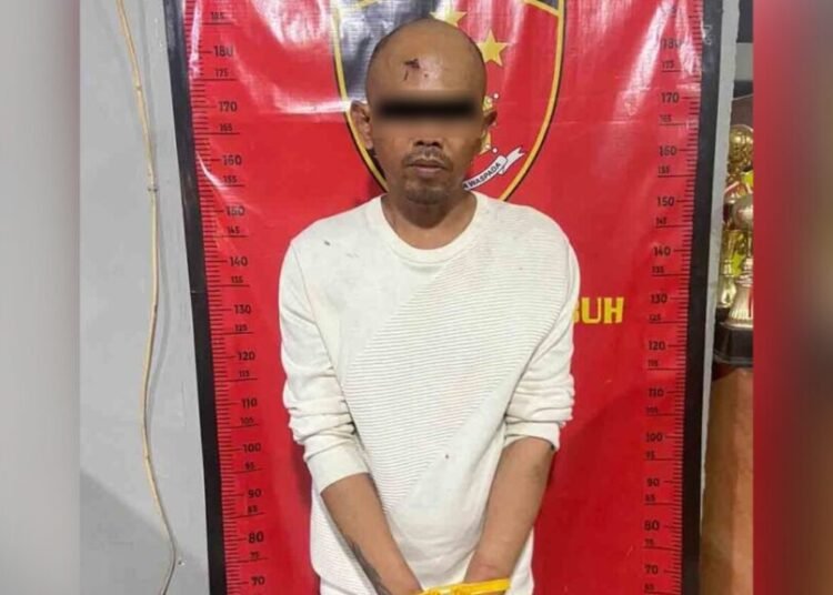 Polisi menangkap terduga penjambret, AR (44), di rumah orang tuanya di Jorong Koto Baru, Nagari Salo, Kecamatan Baso, Agam, pada Sabtu (15/11) sekitar jam 6.00 WIB. Foto: Polres Payakumbuh