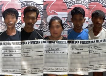 Polisi Tangkap 5 Pengedar Sabu-Sabu di Padang, 5 Gram Barang Bukti Disita