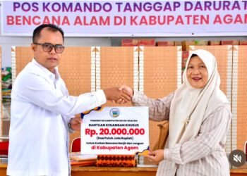 Pemkab Solok Selatan Salurkan Bantuan Rp50 Juta untuk Korban Bencana di Agam