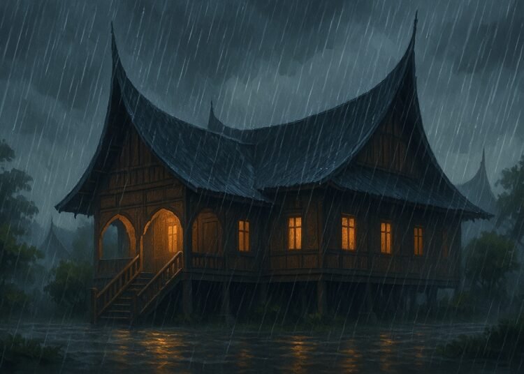 Ilustrasi hujan. Foto: AI