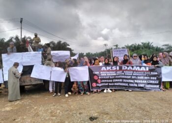 Seribuan Warga Dharmasraya Demo PT TKA, Tuntut Penyerahan Lahan Plasma Sawit