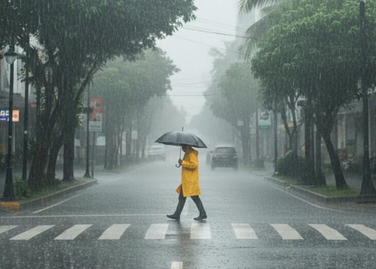 Ilustrasi hujan. Foto: Ilustrasi AI