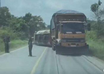 Truk Terbalik di Dharmasraya, Akses Lalu Lintas Terganggu